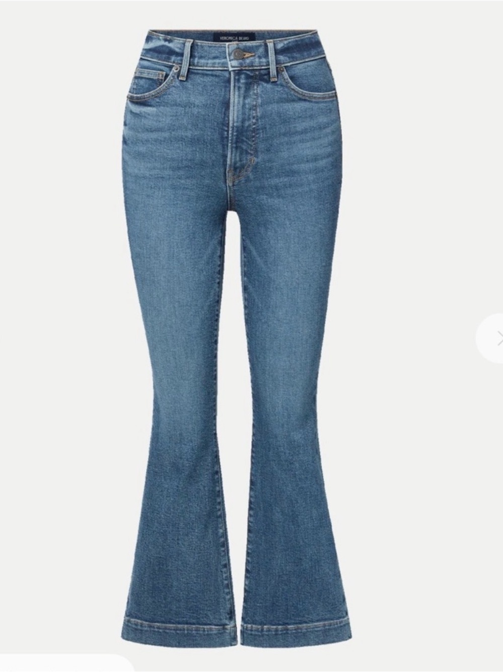 Veronica Beard Carson High Rise Ankle Kick-Flare Jeans | Roadside Blue | Size 30 - Picture 3 of 7